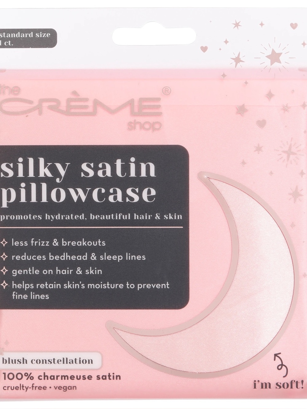 Silky satin pillowcase - blush pink